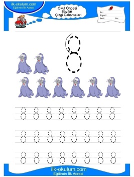 Çocuklar İçin Çizgi Çalışma Sayfaları 